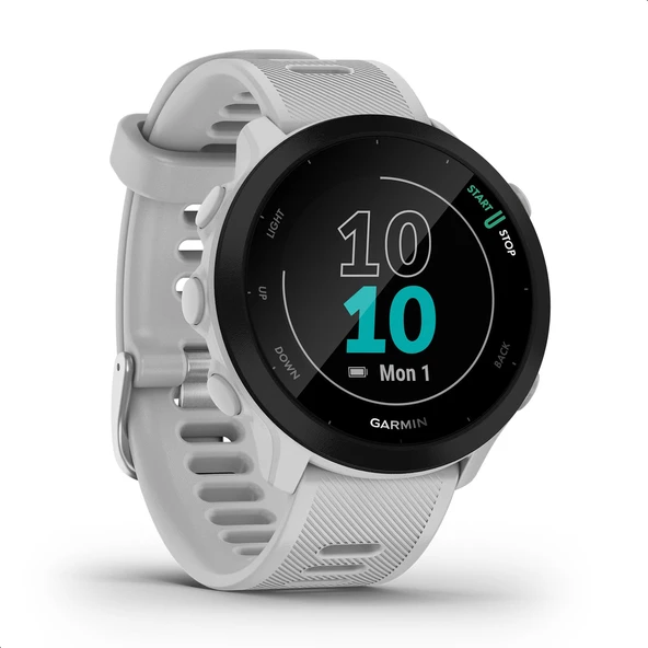 Garmin Forerunner 55 - 1,04" her zaman açık renkli ekrana sahip GPS koşu saati, günlük egzersiz önerileri, çalışma süresi tahmini, 15'ten fazla spor uygulaması, 14 güne kadar pil ömrü ürün görseli 1