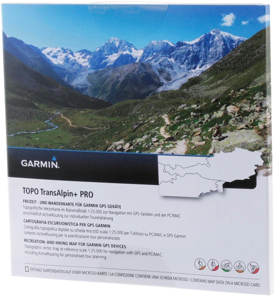 Garmin topografik vektör haritası TOPO TransAlpin+ PRO, siyah, M, 010-11404-04 ürün görseli 1