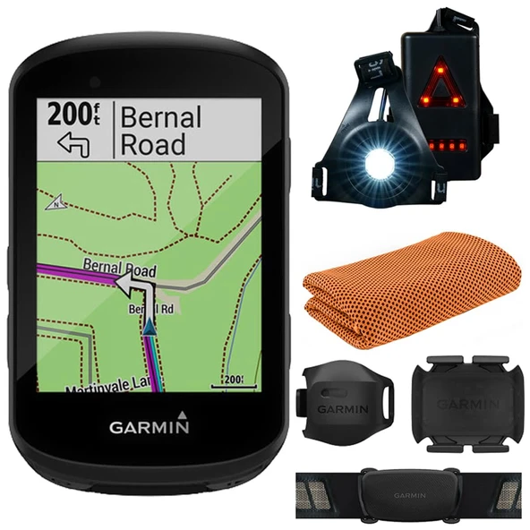 Garmin 010-02060-10 Edge 530 GPS Bisiklet Bilgisayarı İşout Soğutma Spor Havlusu ve Deco Essentials Giyimable Commuter Front and Arka Safety Lights Wearable Commuter Front and Arka Safety Light ürün görseli 1