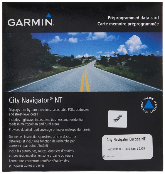 Garmin City Navigator 2010 Almanya/Austria/Switzerland/Liechtenstein/Kuzey İtalya / Doğu FransaMap Micro SD Card ürün görseli 1
