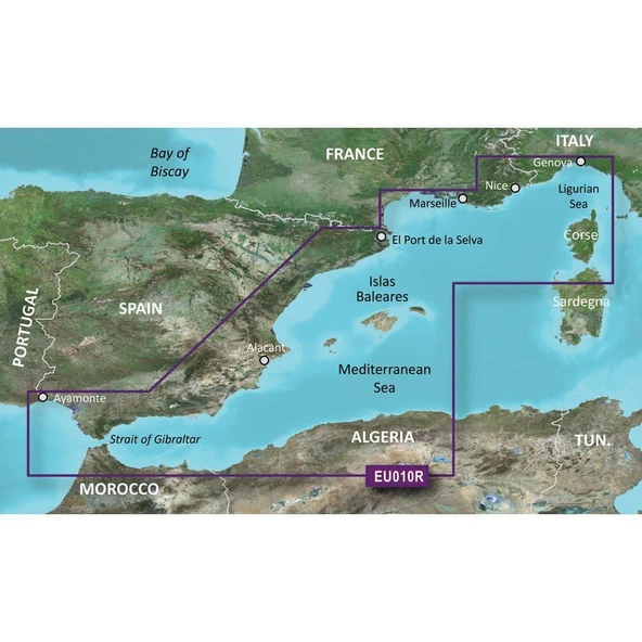 Garmin BlueChart® g3 HD - HXEU010R - İspanya Akdeniz Sahili - MicroTM/SDTM ürün görseli 1