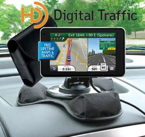Garmin nüvi 3490LMT 4.3-Inch Portable GPS Navigator with Lifetime Maps and Traffic & Deri Case & Dash Mount Pad Sche ürün görseli 1