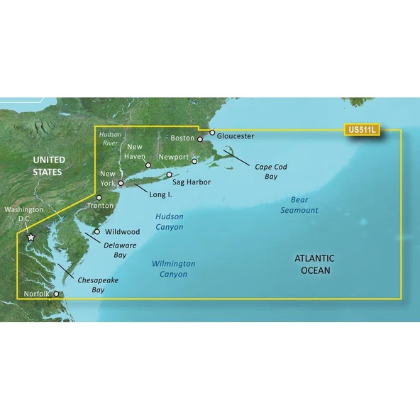 Garmin BlueChart® g2 Vision® HD - VUS511L - Boston - Norfolk - MicroTM/SDTM ürün görseli 1