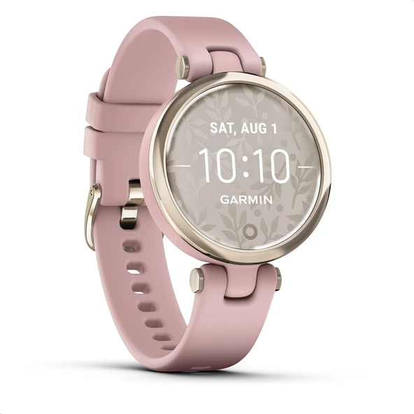 Garmin Lily, yüksek kaliteli alüminyum çerçeveye, kadınlara yönelik sağlık ve fitness verilerine, 2,54 cm dokunmatik ekrana, telefon bildirimlerine ve 5 gün pil ömrüne sahip şık kadın akıllı saati ürün görseli 1