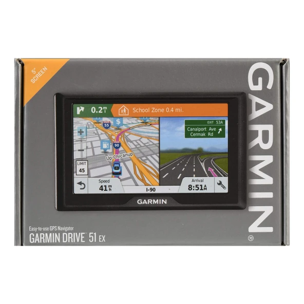Garmin Drive 51 EX 5.0" GPS Navigator Gerçek Yol ve Doğrudan Erişim ürün görseli 1