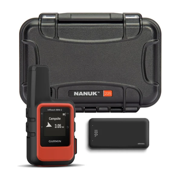 Garmin inReach Mini 2 Uydu İletişimci (Red) Grafik Su Sert Vaka (Black) ve Uydu İletişimci Erişim (Black) (3 Madde) ürün görseli 1