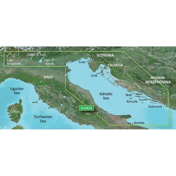 Garmin Bluechart G2 - HXEU452S - Adriyatik Deniz Kuzey Sahili - MicroSD /SD ürün görseli 1