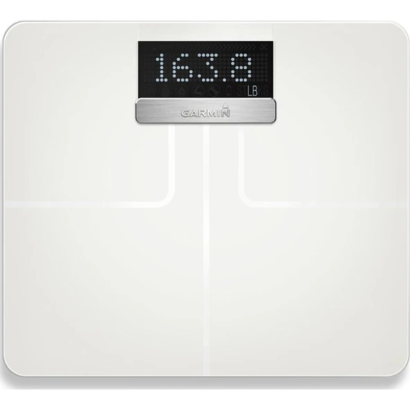 Garmin Index Smart Scale, Wi-Fi Digital Scale, 16 kullanıcıya kadar, Battery Life'ın 9 Ay'a kadar, White ürün görseli 1