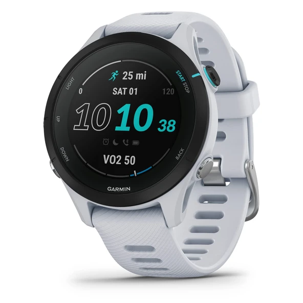 Garmin Forerunner® 255S Music, Smaller GPS, Music, Advanced Insights, Long-Lasting Battery, Whitestone ürün görseli 1