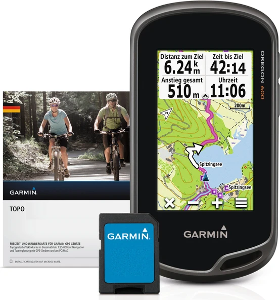 Garmin GPS Dış Mekan El Tipi Oregon 600 + Almanya V7 PRO Paketi microSD, Tek Boyut, 020-00260-00 ürün görseli 1