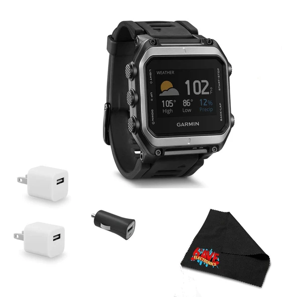Garmin epix Watch - GPS/GLONASS Color Mapping ve Multi-Sport Fitness Watch 010-01247-03 Log with Universal Car Şarj + USB Adaptör Cube ürün görseli 1
