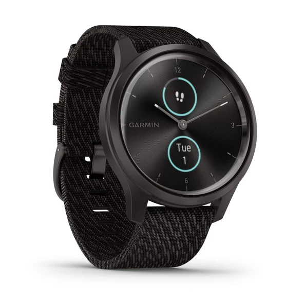 Garmin Unisex - Yetişkin vívomove Stili, Siyah/Naylon, M, 010-02240-03 ürün görseli 1