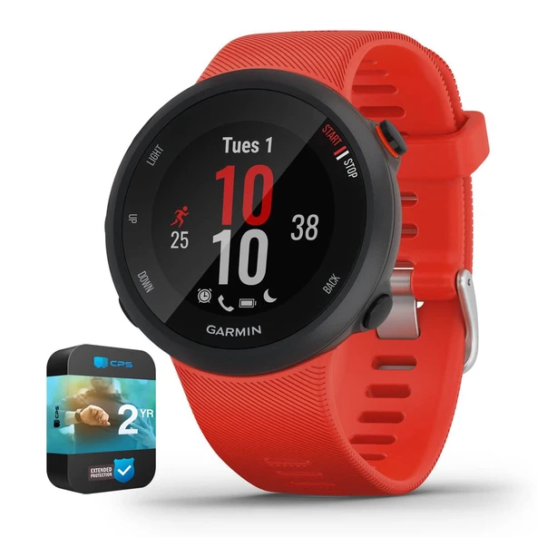 Garmin 010-N2156-06 Forerunner 45 GPS Kalp Puanı Smartwatch Lava Red Sche with 2 YR CPS Advancedd Protection Pack ürün görseli 1