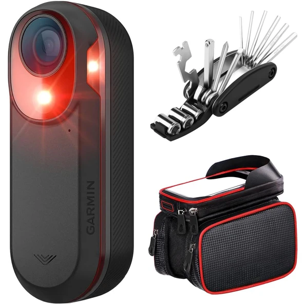 Garmin 010-02474-00 Varia RCT715 Arkaview Radar with Camera and Tail Light | Resmi ABD Ortak Modeli | Sche with Deco Gear 16-in-1 Bisiklet Tamir Tool + Deco Essentials Bisiklet Frame Phone Mount ürün görseli 1