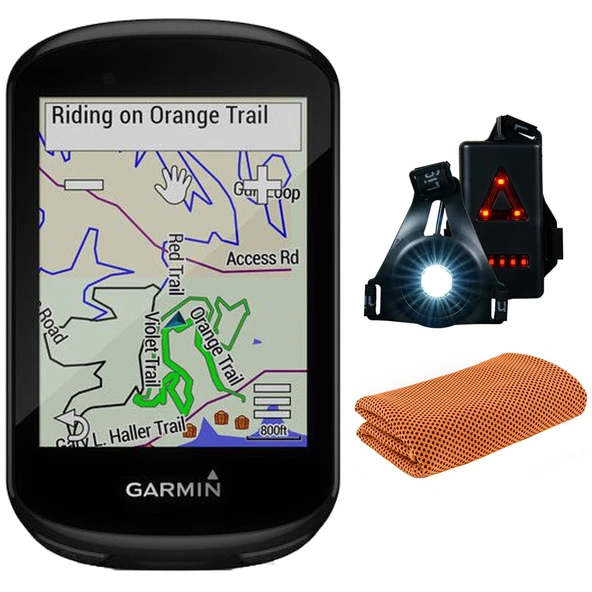 Garmin 010-02061-00 Edge 830 GPS Bisiklet Bilgisayar | Resmi ABD Ortak Modeli | İşout Soğutma Spor Havlusu ve Deco Essentials Wearable Commuter Front and Arka Safety Light ürün görseli 1