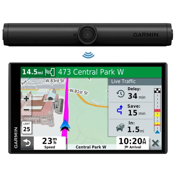 Garmin 010-01866-00 BC 40 Kablosuz Backup Kamera | Resmi ABD Ortak Modeli | Sche with Garmin Drivesmart 65T 6.95" GPS Navigator (Refurbished) Trafik ve Akıllı Özellikler ile Akıllı Özellikler ürün görseli 1