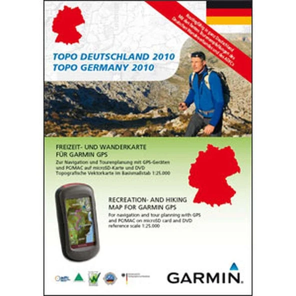 Garmin Topo Almanya 2010 Total - DVD ve microSD'deki GPS cihazları için eğlence ve yürüyüş haritası ürün görseli 1