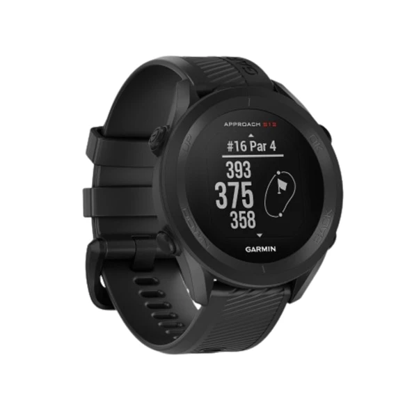 Garmin Approach S12 - 42.000 golf sahasında atış mesafesi ölçümü ve sahalara/engellere olan mesafe bilgilerine sahip GPS golf saati. Kolay kullanımlı 1,3" ekran ürün görseli 1
