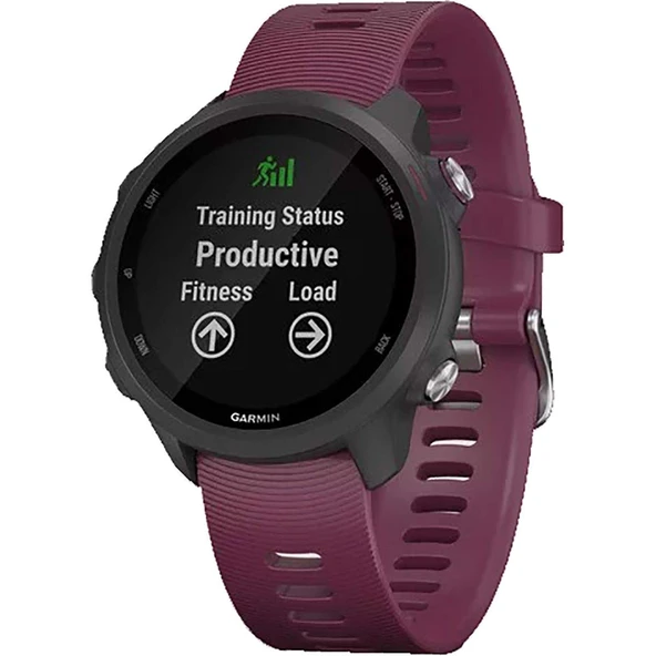 Garmin Forerunner 245 – Bireysel antrenman planlarına, özel koşu fonksiyonlarına ve ayrıntılı antrenman analizine sahip GPS koşu saati. 1,2" (3 cm) renkli ekran, 7 güne kadar pil ömrü, suya dayanıklı ürün görseli 1