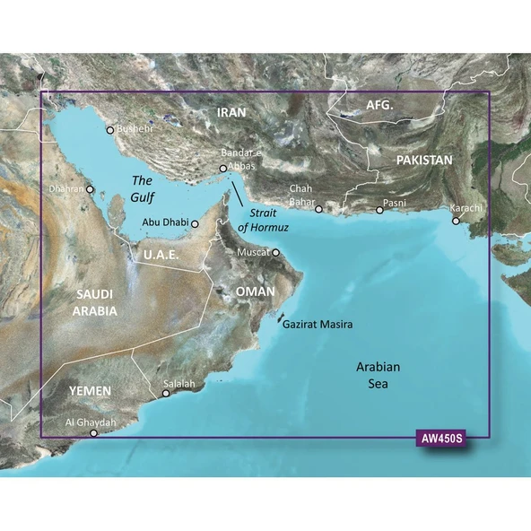 Garmin Bluechart G2 - HAW450S - The Gulf - Data Card ürün görseli 1