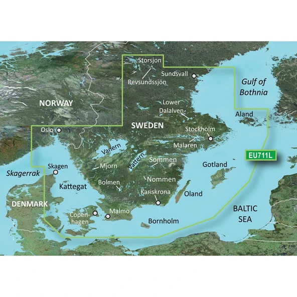 Garmin Bluechart G2 - HXEU711L - İsveç Güney - MicroSD /SD ürün görseli 1