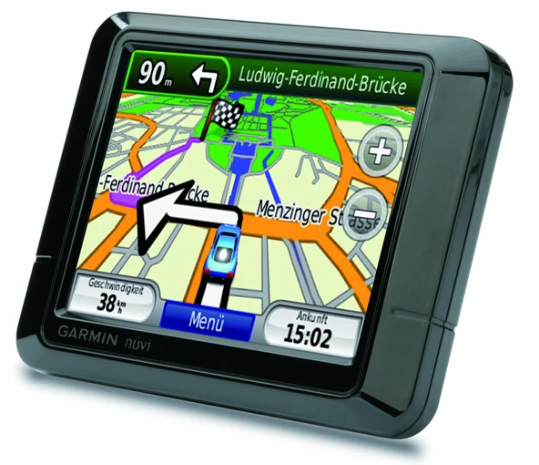Garmin nüvi 255T navigasyon sistemi (8,9 cm (3,5 inç) dokunmatik ekran, Avrupa, TMC, PhotoNavigation, microSD kart yuvası ecoRoute, deri çanta) siyah ürün görseli 1