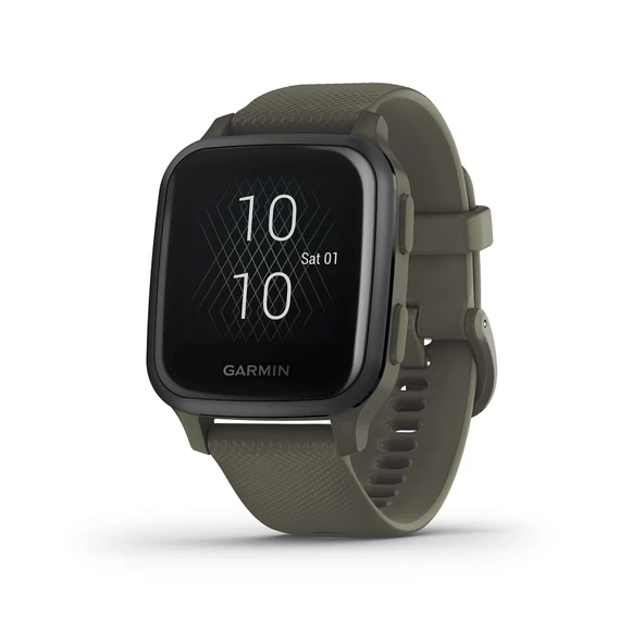 Garmin Venu Sq Music, GPS Parlak Dokunmatik Ekran görüntüsü, Özellikler Müzik ve 6 Günlük Battery Life, Slate ve Moss Green ürün görseli 1