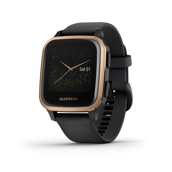 Garmin Venu Sq Music, GPS Parlak Dokunmatik Ekran görüntüsü, Özellikler Müzik ve 6 Günlük Battery Life, Black ve Rose Gold Gold ürün görseli 1