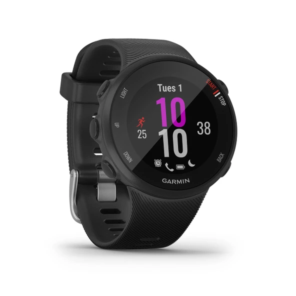 Garmin Forerunner 45S – İnce ve parlak tasarımlı GPS koşu saati, egzersiz planları, fitness takipçisi ürün görseli 1