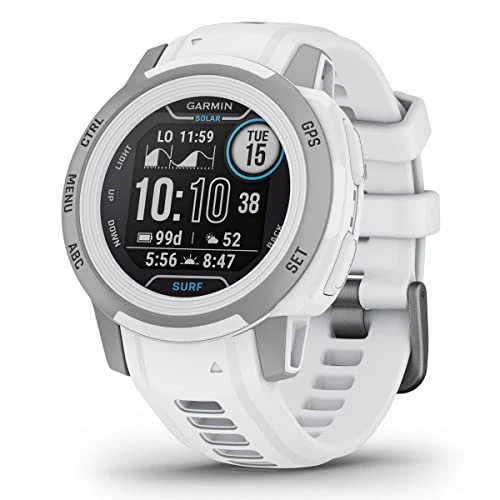 Garmin Instinct 2S Solar, Surf-Edition, Smaller-Sized Rugged Outdoor Watch with GPS, with Solar Şarj, Surfing Features, Tracback Routing and More, ericeira ürün görseli 1