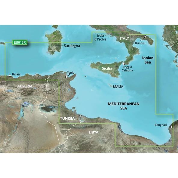 Garmin BlurChart VEU013R - İtalya Southwest Tunus - SD Card ürün görseli 1