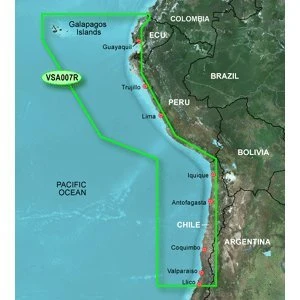 Garmin BlueChart g2 Vision Esmeraldas to Valparaiso Saltwater Map Micro Card ürün görseli 1