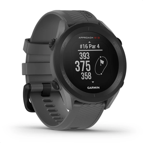 Garmin Approach S12 2022 Sürümü - 42.000 golf sahasında atış mesafesi ölçümü ve sahalara/engellere olan mesafe bilgilerine sahip GPS golf saati. Kullanımı kolay ve golf modunda 30 saate kadar pil ömrü ürün görseli 1