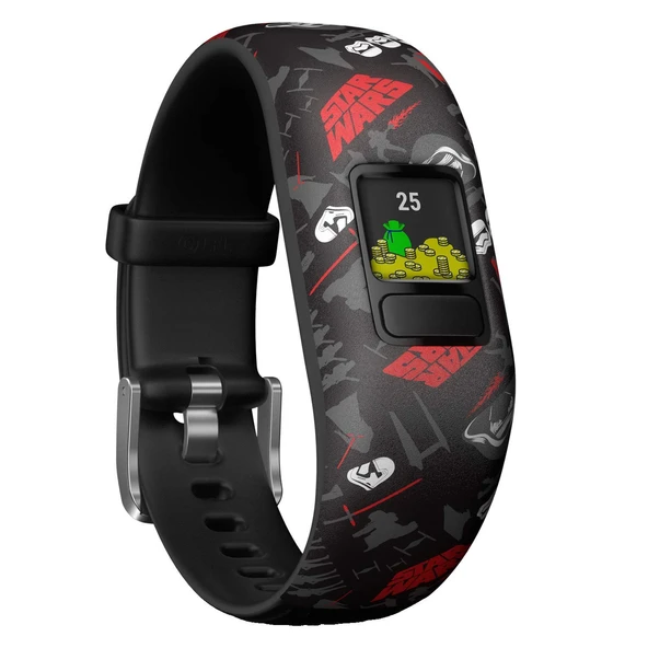 Garmin vivofit jr. Star Wars'ta 2 dijital, su geçirmez aksiyon saati - 4 yaş ve üzeri çocuklar için Birinci Sipariş tasarım, heyecan verici macera uygulaması, adımsayar, siyah, 1 yıla kadar pil ömrü ürün görseli 1