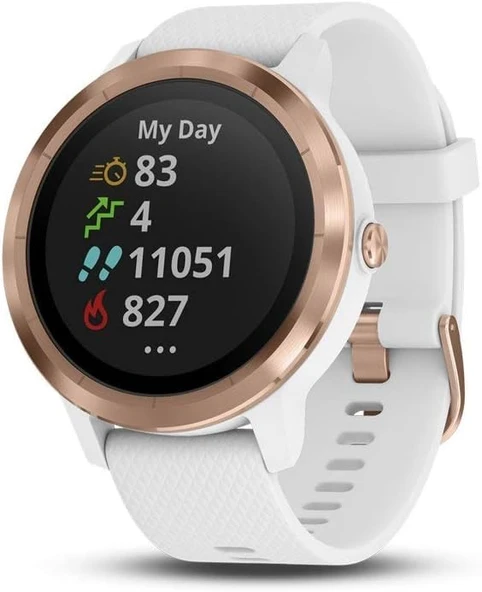 Garmin 010-01769 vivoactive 3, GPS İletişimsiz Ödemeler ve Yapılı Spor Uygulamaları, 1.2", White/Rose Gold ürün görseli 1