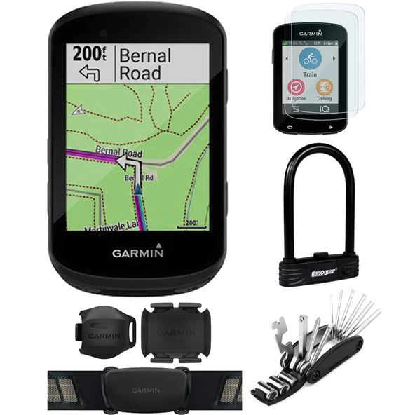 Garmin 010-02060-10 Edge 530 Sensör Grafik GPS Bisiklet Bilgisayar Grafiki Ekran Koruyucu, Saçlı Tempered Glass, Heavy Duty U-Lock ve Multi-Function Bisiklet Kit Kit Kit ürün görseli 1