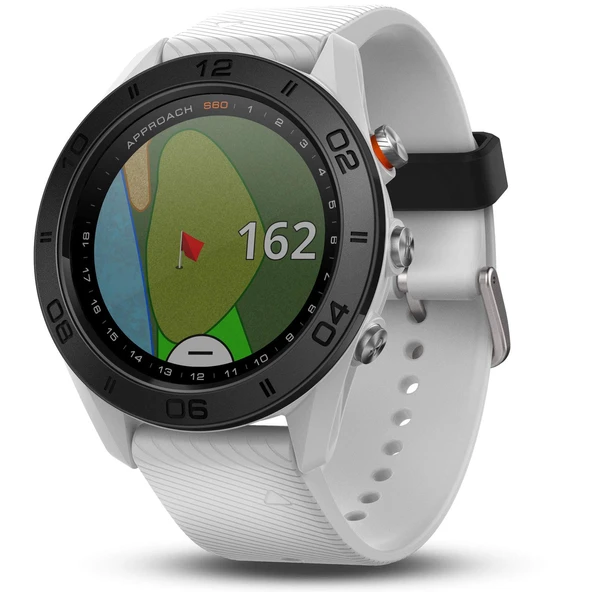 Garmin Approach S60, Premium GPS Golf Watch with Touchscreen and Full Color CourseView Mapping, White w/Silicone Band ürün görseli 1