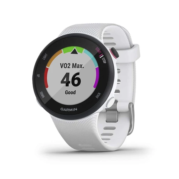 Garmin 010-02156-00 Forerunner 45s, 39MM Easy-to-Use GPS Run Coach Free Education Plan Support, White Run ürün görseli 1