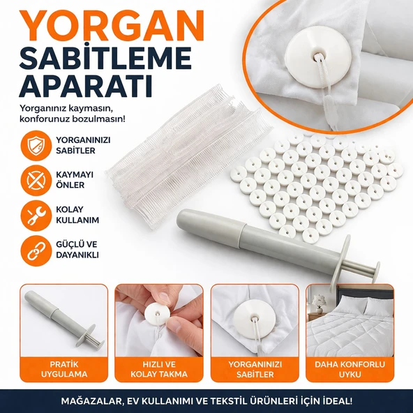 Yorgan Kılıfı ve Çarşaf Tutucu Sabitleyici Düğme Kiti ürün görseli 1