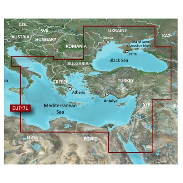 Garmin Bluechart G2 Hxeu717L East Mediterranean & Black - 010-C1085-20 ürün görseli 1