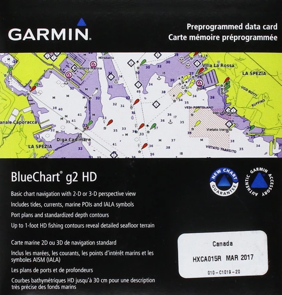 Garmin BlueChart g2 Kanada Salt/Freshwater Map Micro ürün görseli 1