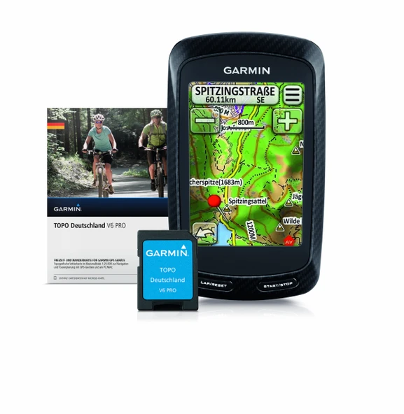 Garmin GPS bisiklet bilgisayarı Edge 800+ Topo Almanya V6 Pro Bundle Microsd, beyaz/siyah, 020-00043-02 ürün görseli 1