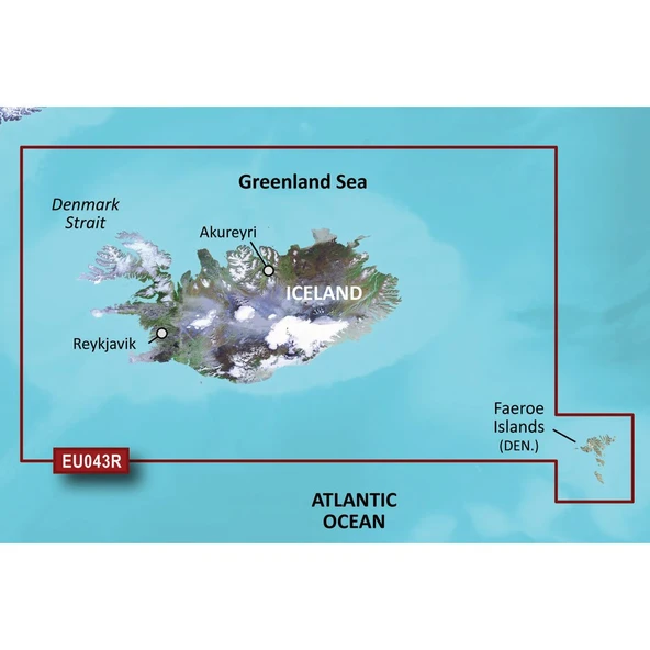 Garmin BlueChart® g3 HD - HXEU043R - İzlanda & Faeroe Adaları - MicroTM/SDTM ürün görseli 1