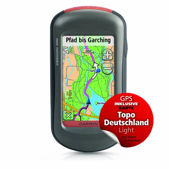 Garmin BUNDLE GPS el cihazı Oregon 450 + Topo Deutschland Light, antrasit, 010-00697-49 ürün görseli 1