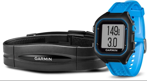 Garmin Forerunner 25 GPS'li koşu saati (fitness takipçisi, akıllı bildirimler, kalp atış hızı göğüs kemeri dahil) ürün görseli 1
