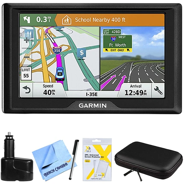 Garmin Drive 61 LM GPS Navigator with Sürücü Uyarıları ile Sche Including Dual Car Şarj, Mini Stylus ve Hard Shell EVA Tablet /GPS Case (010-01679-0B) ürün görseli 1