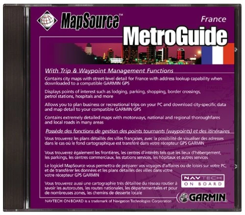 Garmin MetroGuide CD ROM (Fransa) ürün görseli 1