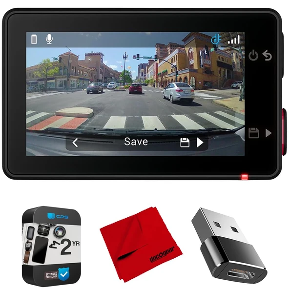 Garmin Dash Cam X310 4K UHD Touch ekran, 140 derece FOV, Clarity Polarizer 010-02860-00 Sche with 2 YR CPS Geliştirilmiş Koruma Paketi, Deco Essential Converter ve Microfiber Temizlik Kumaşı ürün görseli 1