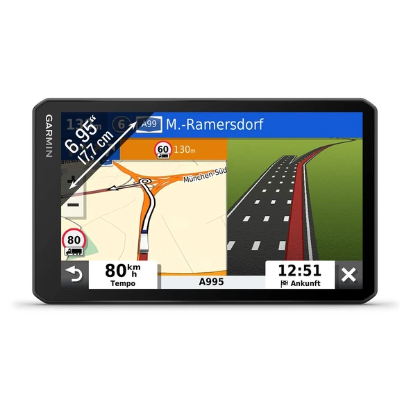 Garmin dezl LGV700 MT-S - 6,95" (17,7 cm) dokunmatik ekrana ve önceden yüklenmiş 3D navigasyon haritalar navigasyon sistemi. Canlı trafik trafik bilgileri uyarılar, park alanı bulucu ürün görseli 1