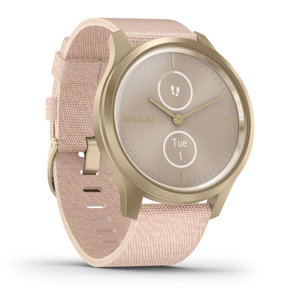 Garmin vivomove Style - parlak AMOLED renkli ekran, spor uygulamaları, su geçirmez, 5 günlük pil ömrü, fitness takipçisi, bağlı GPS ile şık hibrit akıllı saat ürün görseli 1